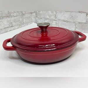 Ernesto Cast Iron Serving Pan Dutch Oven 2L / 2.11 qt Red 25cm Boxed Rare HTF